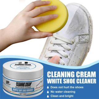 Засіб для чищення білого взуття 100 г. Відбілюючий крем для взуття з губкою - Інтернет-магазин спільних покупок ToGether