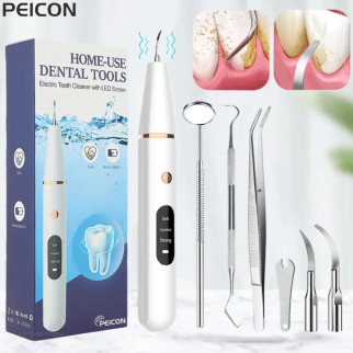 Скалер зубний PEICON N-G6 ультразвуковий для видалення каменя та плям із набором зубного інструменту White - Інтернет-магазин спільних покупок ToGether