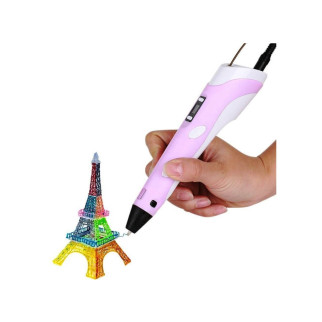 3D ручка PEN-2 UTM з LCD дисплеєм та набором пластику Рожева - Інтернет-магазин спільних покупок ToGether