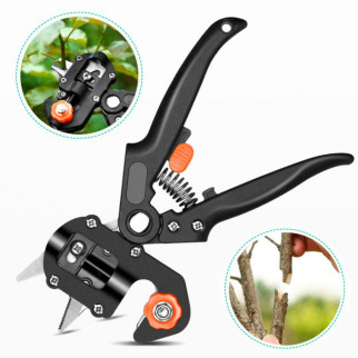 Секатор щеплювальний Professional Grafting Tool Plus з 3 ножами для обрізання та щеплення дерев Чорний - Інтернет-магазин спільних покупок ToGether