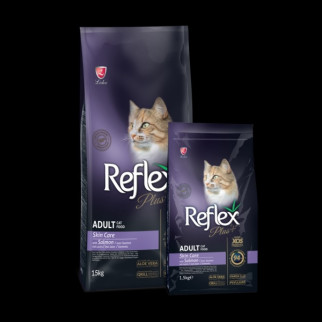 Корм Reflex Plus Cat Adult Skin Care сухий з лососем для здоров'я шкіри та вовни у котів 15 кг - Інтернет-магазин спільних покупок ToGether
