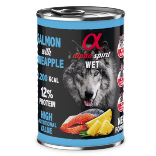 Корм Alpha Spirit Salmon with Pineapple вологий з лососем для дорослих собак 400 гр - Інтернет-магазин спільних покупок ToGether