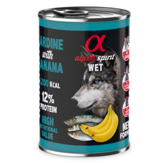 Корм Alpha Spirit Sardine with Banana вологий із сардиною для дорослих собак 400 гр - Інтернет-магазин спільних покупок ToGether