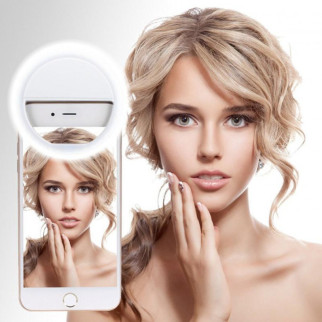Світлодіодне селфі кільце Selfie Ring Light на батарейках Білий - Інтернет-магазин спільних покупок ToGether