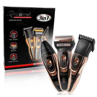 Чоловічий тример ProGemei Gold GM-595 бритва акумуляторна для стрижки волосся та бороди (37795) - Інтернет-магазин спільних покупок ToGether