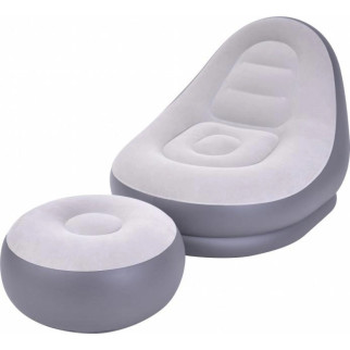 Надувне крісло з пуфом AIR SOFA для відпочинку велюрове покриття (D-2019090560) - Інтернет-магазин спільних покупок ToGether