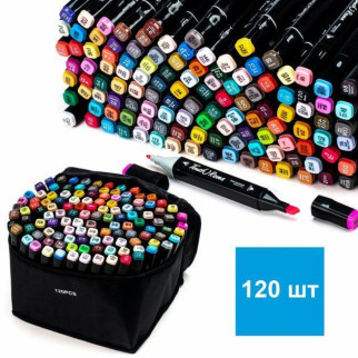 Набір скетч-маркерів для малювання Touch 120 шт. Чорні - Інтернет-магазин спільних покупок ToGether