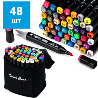 Набір маркерів скетч для малювання Touch 48 шт двосторонні професійні фломастери для художників - Інтернет-магазин спільних покупок ToGether