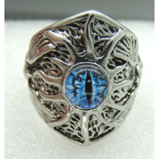 Кільце чоловіче байкерське готичне перстень у вигляді синього ока розмір регульований - Інтернет-магазин спільних покупок ToGether