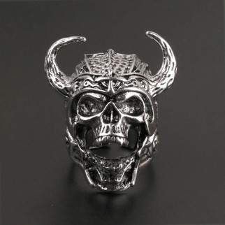 Кільце чоловіче байкерський перстень у вигляді черепа Кельтського воїна з хрестом на лобі регульований розмір - Інтернет-магазин спільних покупок ToGether
