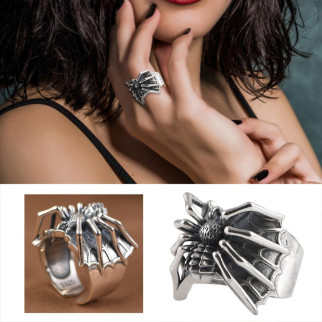 Шикарна жіноча каблучка розкішний Павук Чорна Вдова перстень у вигляді павука розмір регульований - Інтернет-магазин спільних покупок ToGether