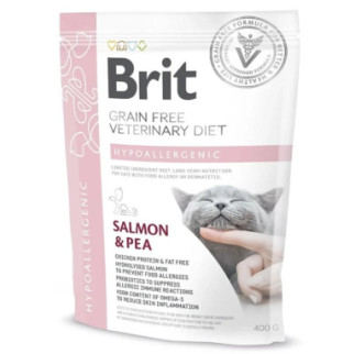 Brit Cat Hypoallergenic VetDiets - Гіппоалергенний сухий корм для кішок з лососем і горохом 400г - Інтернет-магазин спільних покупок ToGether