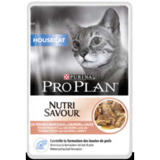 Pro Plan NUTRISAVOUR Housecat з лососем в соусі для кішок, що живуть вдома 85г - Інтернет-магазин спільних покупок ToGether