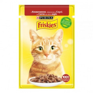 Вологий корм для кішок Friskies NEW яловичина в підливі 85г - Інтернет-магазин спільних покупок ToGether