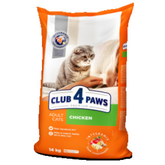Сухий корм для кішок Club 4 paws Premium Adult з куркою 14кг - Інтернет-магазин спільних покупок ToGether