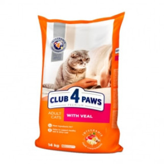 Сухий корм для кішок Club 4 paws Premium Adult c телятиною 14кг - Інтернет-магазин спільних покупок ToGether