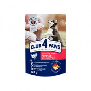Club 4 paws (Клуб 4 лапи) 100г для цуценят Преміум індичка в соусі - Інтернет-магазин спільних покупок ToGether