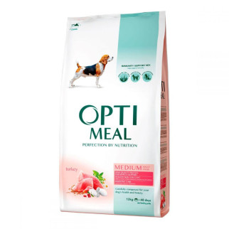 Сухий корм для собак Optimeal для дорослих собак середніх порід з індичкою 12 кг - Інтернет-магазин спільних покупок ToGether