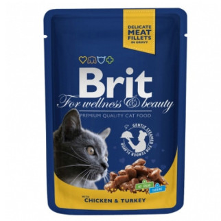 Brit Premium Cat pouch з куркою та індичкою 400г 100г - Інтернет-магазин спільних покупок ToGether