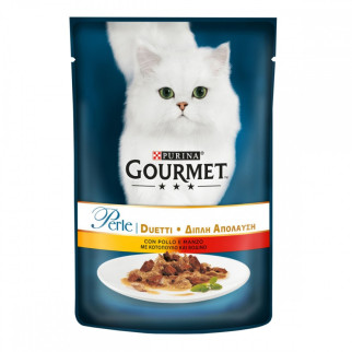 Gourmet Perle консерви для кішок із куркою та яловичиною в підливі 85 г 574702 - Інтернет-магазин спільних покупок ToGether
