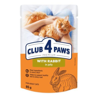 Клуб 4 лапи вологий корм для котів кролик у желе 80 г - Інтернет-магазин спільних покупок ToGether