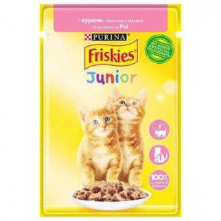 Вологий корм для кошенят Purina Friskies Junior курка шмат. у желе 85 г - Інтернет-магазин спільних покупок ToGether