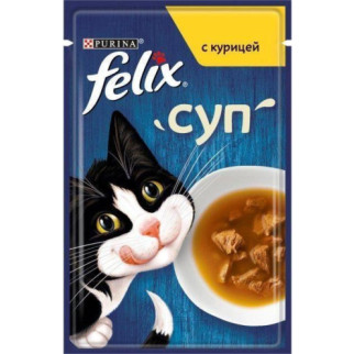 Вологий корм Purina Felix суп для кішок з куркою 48 г - Інтернет-магазин спільних покупок ToGether