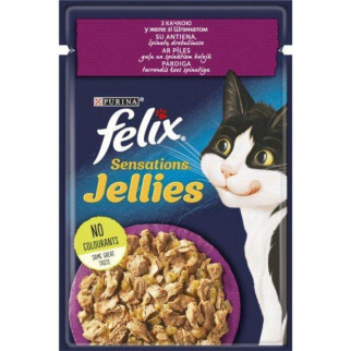 Purina Felix Вологий корм для кішок, качка зі шпинатом у желе 85 г - Інтернет-магазин спільних покупок ToGether