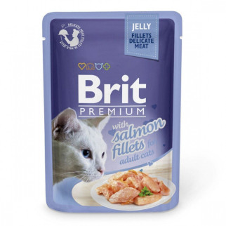 Brit Premium Cat pouch Вологий корм для кішок філе лосося під соусом 85g - Інтернет-магазин спільних покупок ToGether