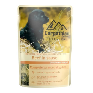 Carpathian Pet Food Вологий корм для цуценят з яловичиною в соусі 100 г - Інтернет-магазин спільних покупок ToGether