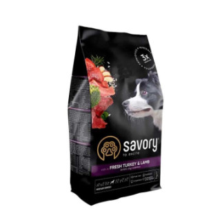 Savory Сухий корм для собак середніх порід зі свіжим ягням та індичкою 1кг - Інтернет-магазин спільних покупок ToGether