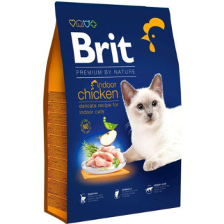 Brit Premium by Nature Cat Indoor для дорослих кішок, що живуть у приміщенні з куркою 8 кг - Інтернет-магазин спільних покупок ToGether