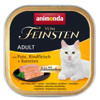 Animonda Vom Feinsten Adult Вологий корм для кішок з індичкою та яловичиною 100 г - Інтернет-магазин спільних покупок ToGether