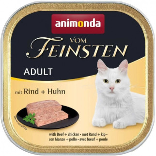 Animonda Vom Feinsten Adult Вологий корм для кішок із яловичиною та куркою з зеленню 100 г - Інтернет-магазин спільних покупок ToGether
