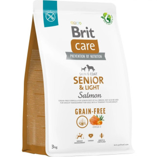 Brit Care Dog Grain-free Senior Light — Сухий беззерновий корм із лососем для літніх собак усіх порід 3 кг - Інтернет-магазин спільних покупок ToGether