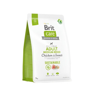 Brit Care Dog sustainable Adult medium корм для собак середніх порід із куркою й комахами 3 кг - Інтернет-магазин спільних покупок ToGether