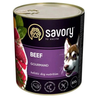Savory Вологий корм для дорослих собак з яловичиною 800 г - Інтернет-магазин спільних покупок ToGether