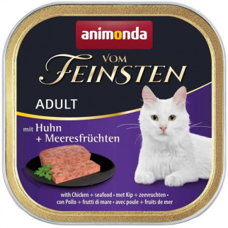 Animonda Vom Feinsten Adult with Chicken + Seafood Вологий корм для кішок із куркою та морепродуктами, 100 г - Інтернет-магазин спільних покупок ToGether