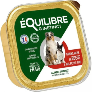 Equilibre Instinct eQi Вологий корм для дорослих собак паштет із яловичини та гороху 300 г - Інтернет-магазин спільних покупок ToGether
