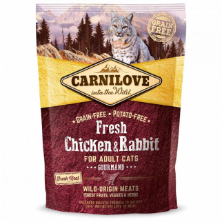 Carnilove Fresh Chicken Rabbit for Adult cats — Сухий корм для дорослих кішок із куркою та кроликом, 400 г - Інтернет-магазин спільних покупок ToGether