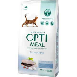 АКЦІЯ-25 Optimeal Повно-дозковий сухий корм для дорослих кішок із високим вмістом тріски 1.5 кг - Інтернет-магазин спільних покупок ToGether
