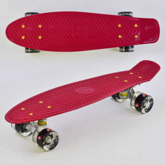 Скейт Пенні борд Best Board зі світними колесами PU Red (74194) - Інтернет-магазин спільних покупок ToGether