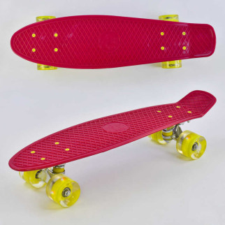 Скейт Пенні борд Best Board зі світними PU колесами Red-Yellow (74190) - Інтернет-магазин спільних покупок ToGether