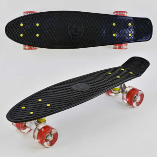 Скейт Пенні борд Best Board з PU колісами Black-Red, що світяться (74193) - Інтернет-магазин спільних покупок ToGether