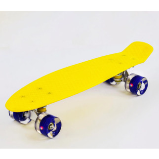 Скейт Пенні борд Best Board з PU колесами, що світяться. Yellow (74180) - Інтернет-магазин спільних покупок ToGether