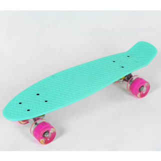 Скейт Пенні борд Best Board з PU колесами, що світяться. Turquoise (74182) - Інтернет-магазин спільних покупок ToGether