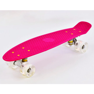 Скейт Пенні борд Best Board з PU колесами, що світяться. Crimson (74191) - Інтернет-магазин спільних покупок ToGether