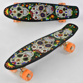 Скейт Пенні борд Best Board з PU колесами, що світяться, Multicolor (74536) - Інтернет-магазин спільних покупок ToGether