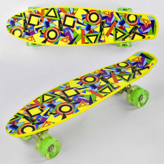 Скейт Пенні борд Best Board зі світлодіодними PU колесами Multicolor (74542) - Інтернет-магазин спільних покупок ToGether