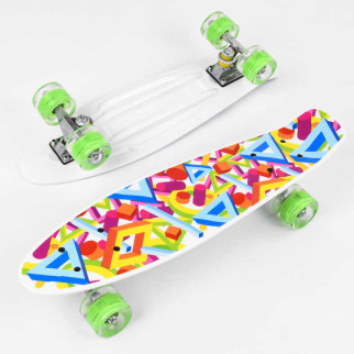 Скейт Пенні борд Best Board зі світними колісними PU Multicolor (99648) - Інтернет-магазин спільних покупок ToGether